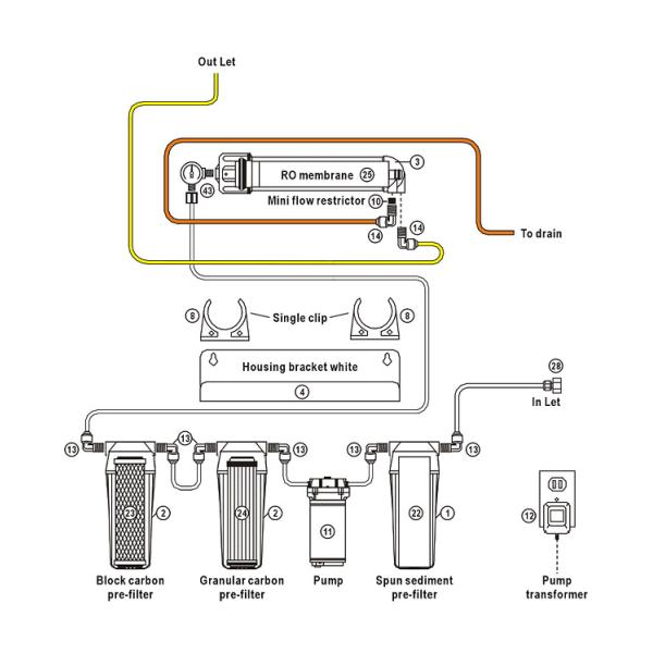 AQUAPURO DC Miniature Diaphragm Booster Pump 50-75GPD