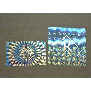 Polyester Film Holographic Security Stickers With Rainbow Flower Effect