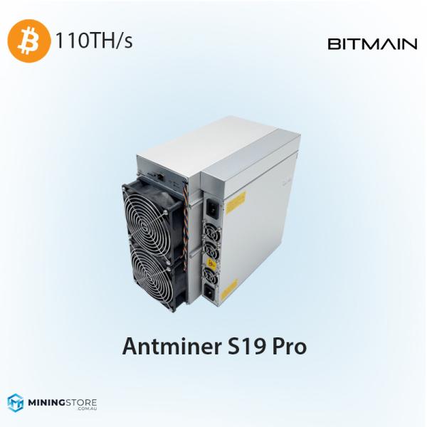 Quality SHA256 Crypto Mining Algorithm Antminer S19 Pro 110Th 75db Noise Level for sale