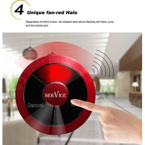 HCM310 Newest 360 degrees all-round waterproof restaurant wireless service call