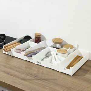 30x20x6cm White Drawer Divider Plastic Drawer Organizer Customized