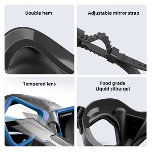 65CC Low Volume Easybreath Snorkel Mask Set Freediving Gear
