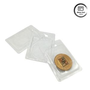 Custom Clear Plastic Blister Packaging for Coins Free Sample with Cardboard