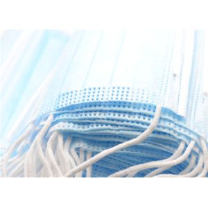 Adult Disposable Non Woven Face Mask With Elastic Earloops Splash Repellant