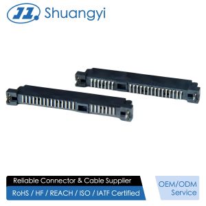 Wholesale SATA 22Pin PCB Connector 1.27mm Pitch Right Angle Socket, Gold-Plated Contacts, Board-to-Board/Drive Interface, Custom Wire Harness, Automotive Server from china suppliers