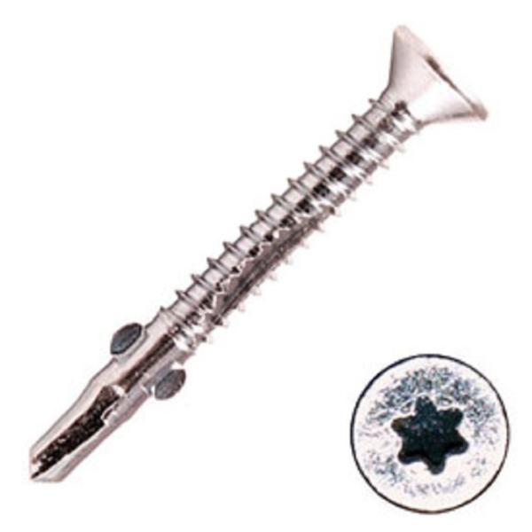 Quality Type T4PF Flat Head Winged Sheathing Screw With Cutting Thread, Self Drilling Screw With Wings for sale