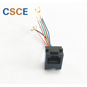 641D 8P8C Female Telephone Connector Adapter RJ11 Telephone Jack