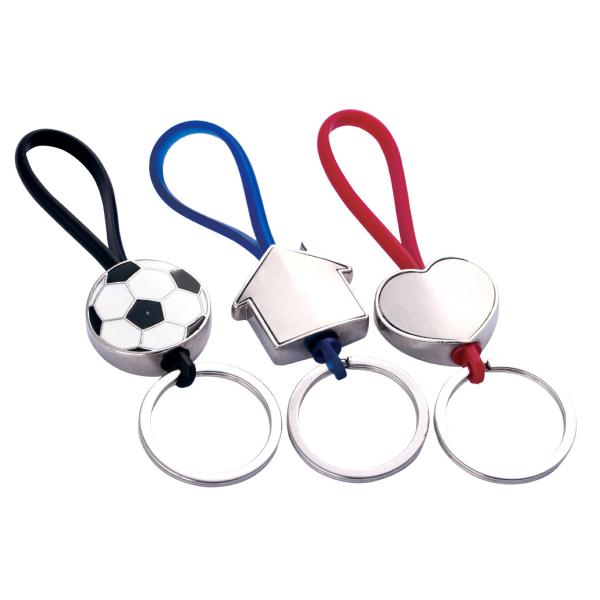 Classic Customized Leather Keychains Durable Key Holders With Available Patterns