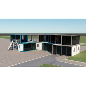 3m Flat Pack Container Shed Prefab Flat Roof House