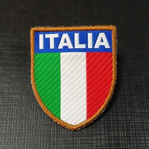 Wholesale Factory Custom Shield Flag Embroidered Patch Customized Clothing Label Sew-on Clothing Badge from china suppliers