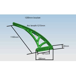 600 Length Adjustable Durable Plastic Bracket With Noise Proof Polycarbonate