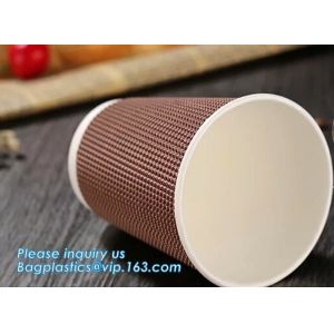 Customized Logo Printed 8oz Double Wall Paper Cup For Hot Drinks,Disposable_PE