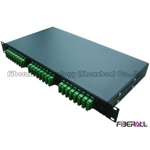 SC APC Duplex Type Fiber Distribution Patch Panel With 24 Pieces Optical Adapter