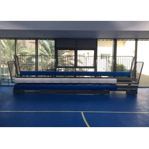 Gym Spectator Retractable Bleacher Seating Customized Colors For School Halls