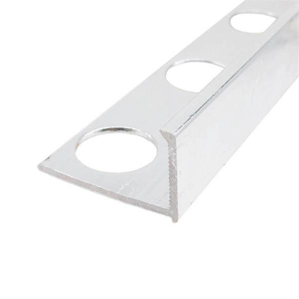 Quality Matt Silver Tile Edge Trim For Wall , Aluminium Inside Corner Tile Trim for sale