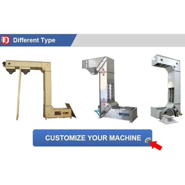 Popcorn Cashew Z Type Bucket Conveyor Multi Function Z Elevator