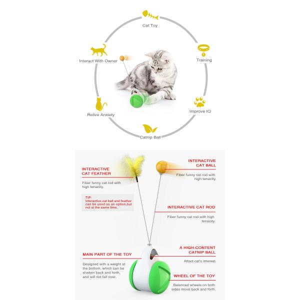 Plastic Pet Training Products Interactive Cat Chasing Toys Sustainable