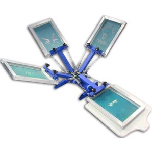 Manual 4 Color Screen Printing Press