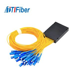 ABS Box Type Optical Audio Cable Splitter , PLC 1x32 Multimode Fiber Splitter