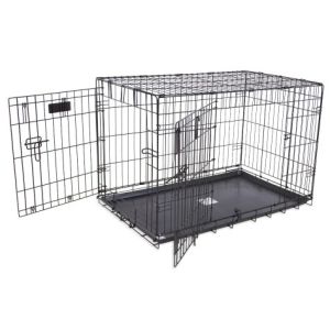 Plastic Base Pan 36in Metal Dog Crates For Safety