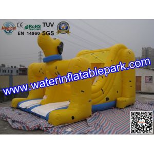 Adults And Kids Dog Inflatable Dry Slides For Amusement Park