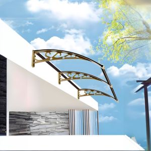 2.5mm PC Solid Sheet Or 5.0mm PC Hollow Sheet Plastic Frame Wall Mounted Awning