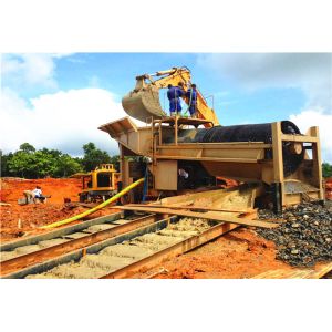 200T/H,65Kw Power, 7.5m Length ,Steel,Rotary Movable,Gold Washing Trommel Screen