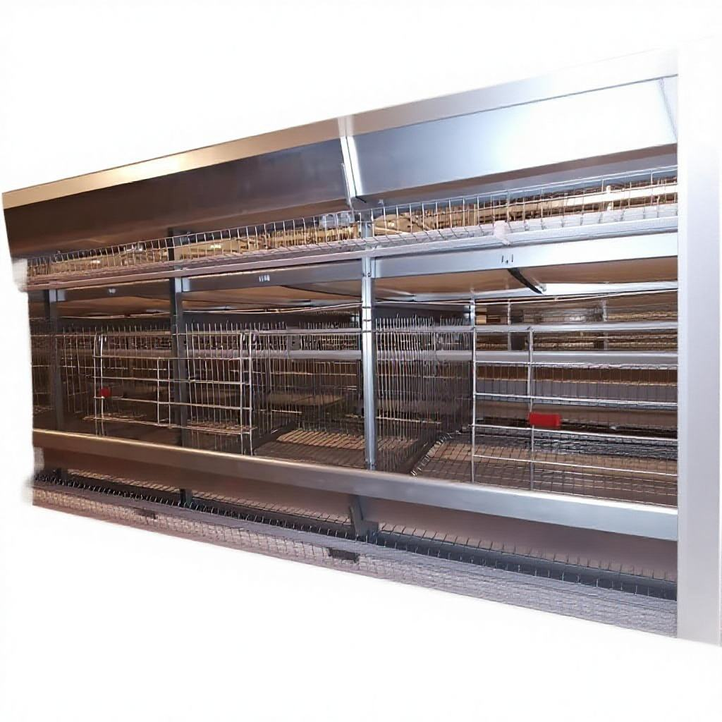 Custom Large Cascaded Layer Cage with Automatic Egg Collection and Galvanized Steel Construction in Customizable Tiers