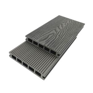 Wholesale Fireproof WPC Anthracite Composite Decking 3D Embossed Teakwood Redwood Color from china suppliers