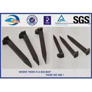 4.6 Grade Steel Railroad Track Spikes Plain Surface DIN Standard