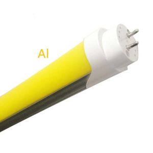 Anti-Ultraviolet PC Yellow Cover T8 Lamp 4 Foot 120cm Yellow Light 25W Energy