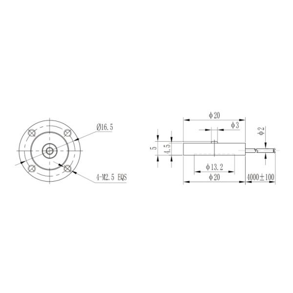 Thin Compression Load Cell Donut Load Cell With Threaded Holes