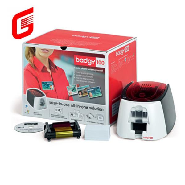 Evolis Badgy100 Single Sided Smart Plastic Business IC ID Card Printer USB Connection