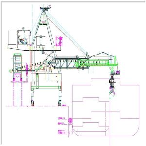 Automatic Loading Equipment Ship Loader For Bagged Cement Handling