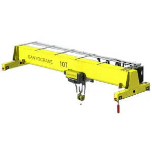 Wireless Remote Control Single Girder Overhead Crane 7.5-31.5m Span P18/P24/P38/P43/P50 Rails Safety