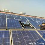 Automated Running Robot With Rolling Brush Crawler Style Solar Panel