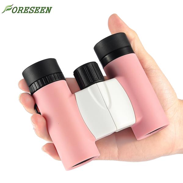 Gift 8X21 Kids Pink Binoculars Folding Type Rain Proof Classic Style