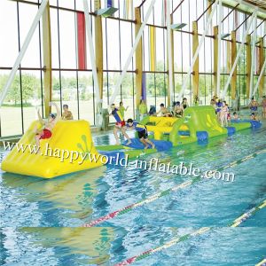 inflatable floating obstacle course for pool , inflatable pool obstacle