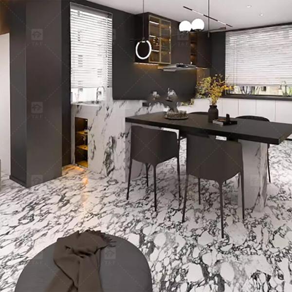 600x600mm White Matt Marble Glazed Ceramic Tiles Washroom Rustic Floor Wall Tiles