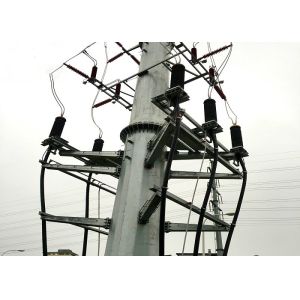 66KV - 1000KV Electric Transmission Tower , Single Circuit Transmission Tower