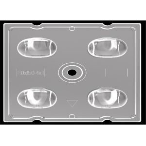 2x2 Array LED Street Light Lens 50*150 Degree Beam Angle With Cree XTE LED