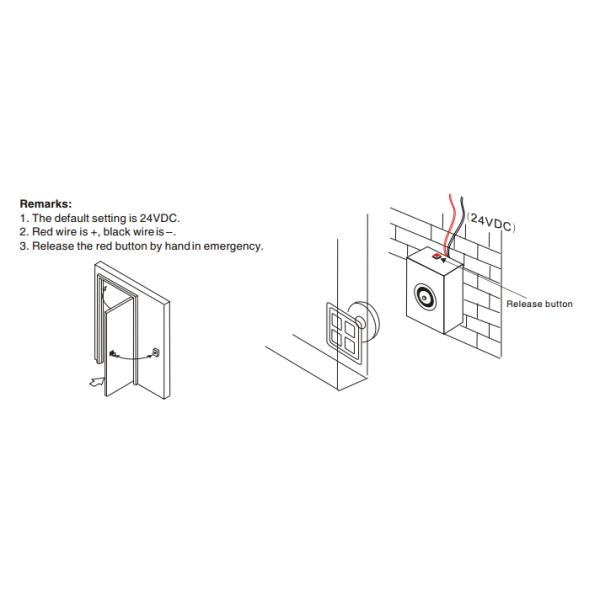 Adjustable Electric Wall Mount Magnetic Door Holder For Single / Double Smokeproof Door
