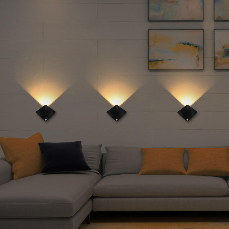 New Multifunctional Intelligent Human Body Sensor Light Devil Rays Shape LED Motion Sensor Light