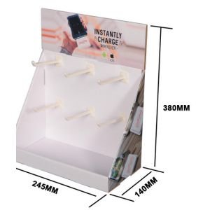 CCNB Cardboard Countertop Displays With Hooks Matt Lamination