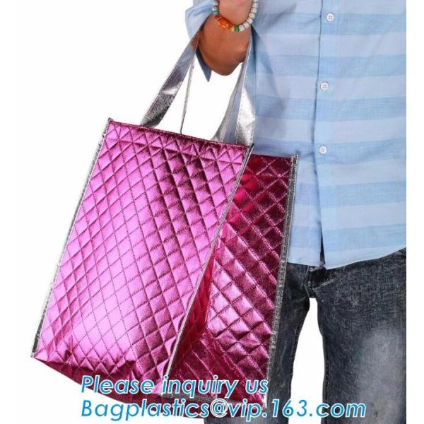 Large folding keeping cool cooler bag lunch bag for food fruit seafood steak