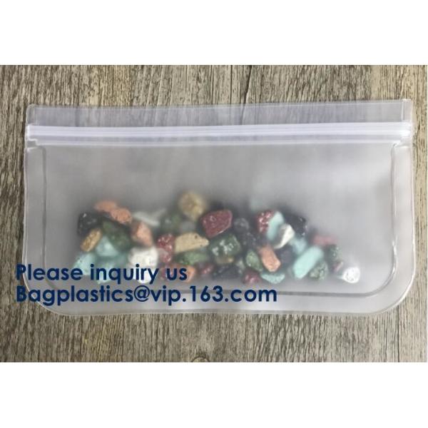 PEVA Snack Food Packaging 5pcs Set Pack Food Snack Storage PEVA k Reusable Peva Food Storage Zip Seal Sandwich Sna