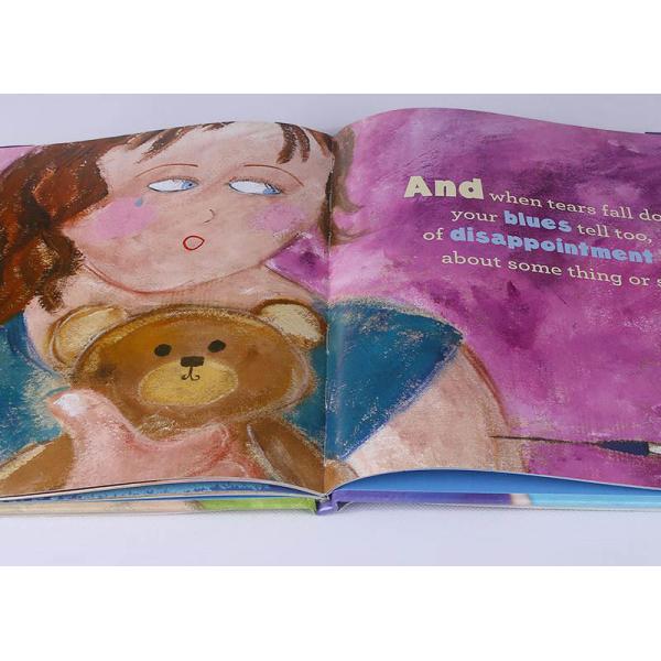Coloful Fairy Tale Hardcover Children'S Books Coated Paper With Plastic Dust Jacket