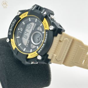 Custom Logo Digital Black Quartz Wrist Watch With Buckle Clasp 10mm Case