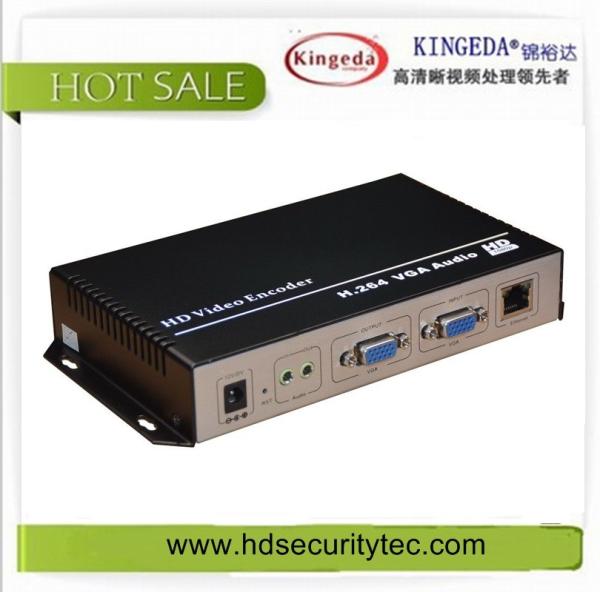 Quality H.264 HD VGA Encoder For Video IP Streaming Transmission Use VGA/HDMI/IP/Audio Output Supports TS/VES/AES for sale