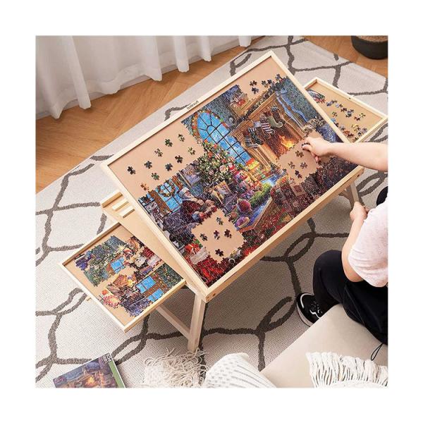 Folding Wooden Table Jigsaw Puzzle Board for AJUNION 1000 Piece Puzzle 31.1 x 22